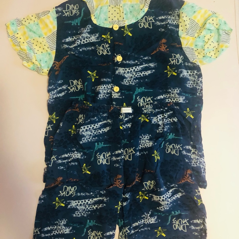 Kids Pajama Set - Blue and Yellow
